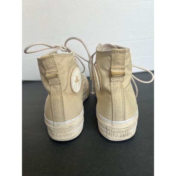 Converse Beige White Chuck Taylor All Star Lift HighTop Platform Sneaker Shoes 9 - Picture 7 of 12